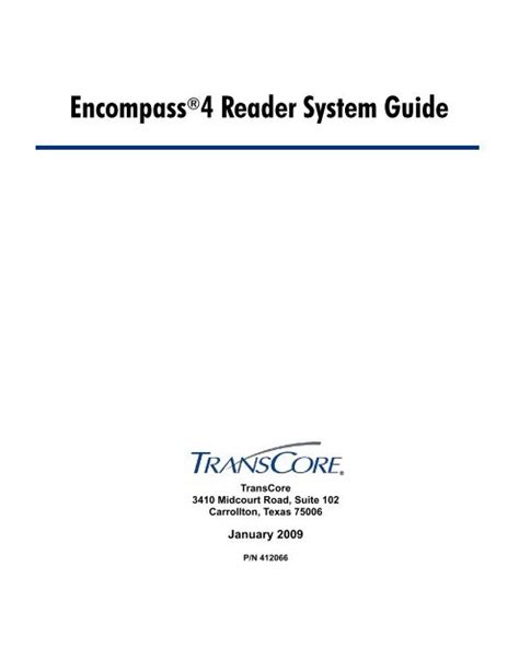 Encompass 4 Reader System Guide 